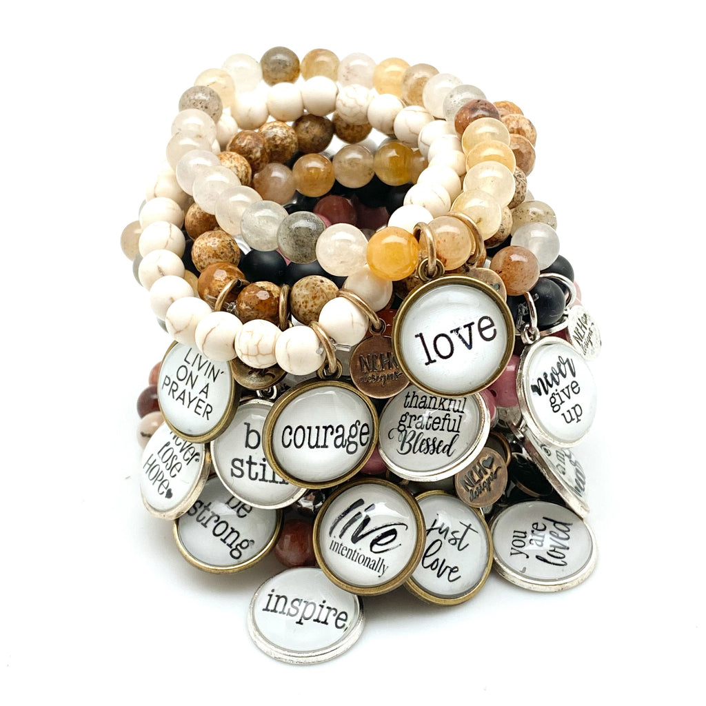 Sentiment Bracelets - Pick Your Bracelet & Pick Your Charm