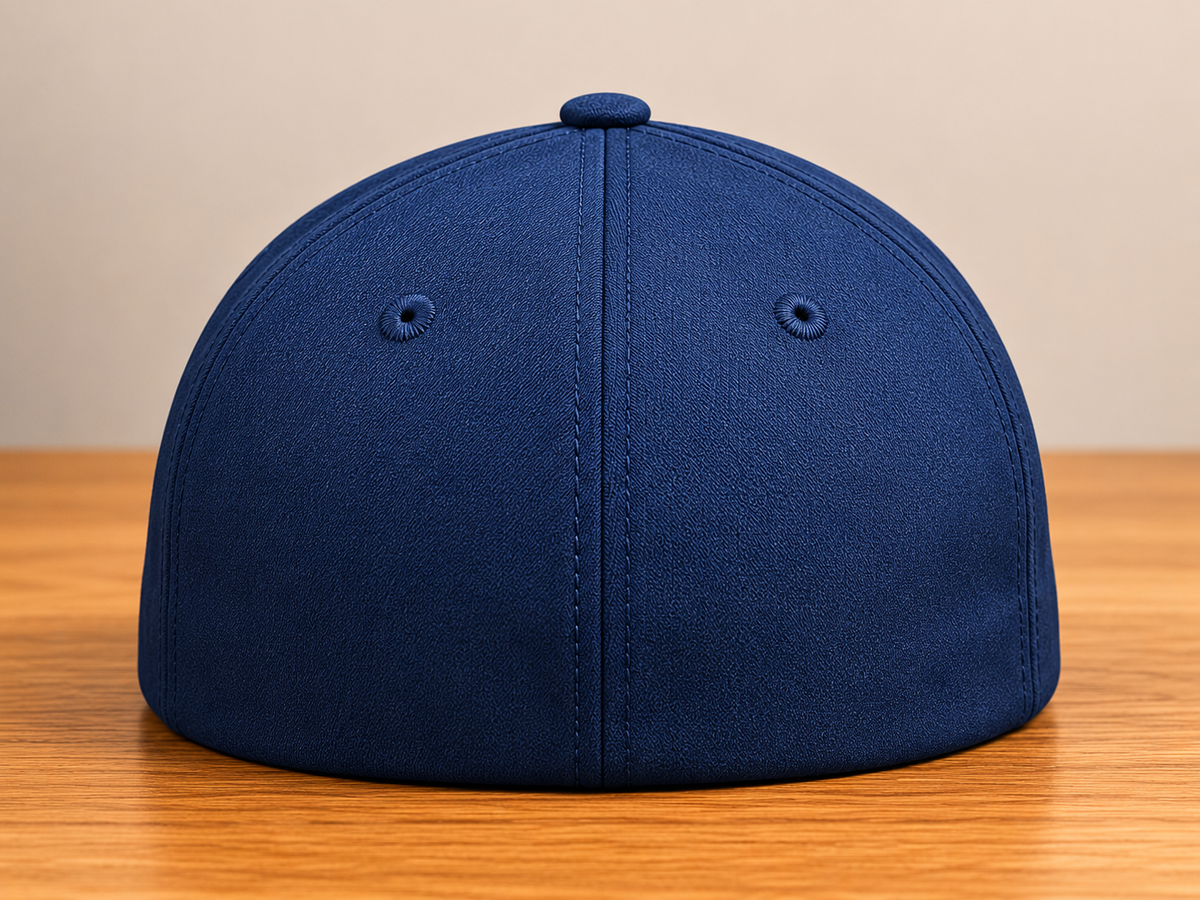 250 USA Leather Patch Blue Hat Flexfit