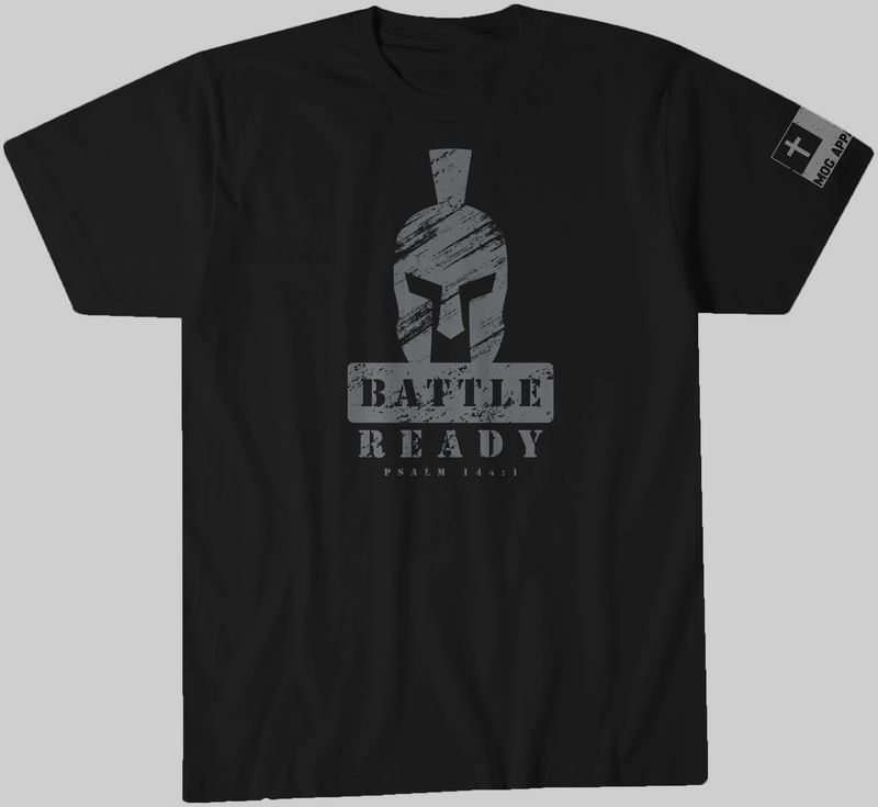 Battle Ready Christian Graphic Tee - Black