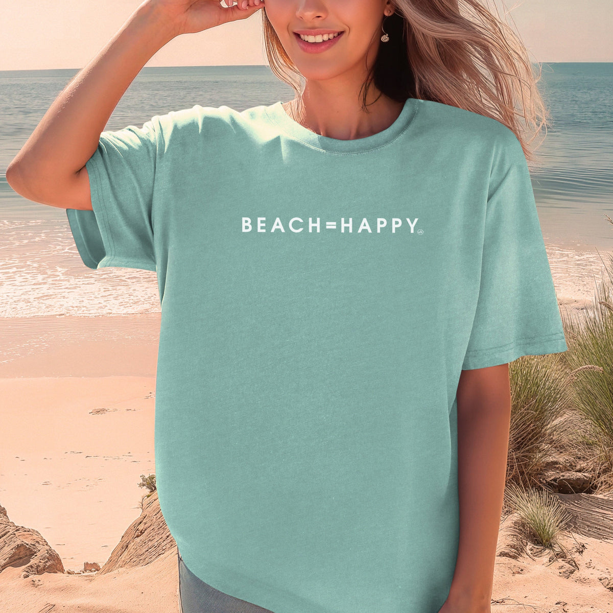 Beach=Happy Comfort Colors Graphic T-Shirt