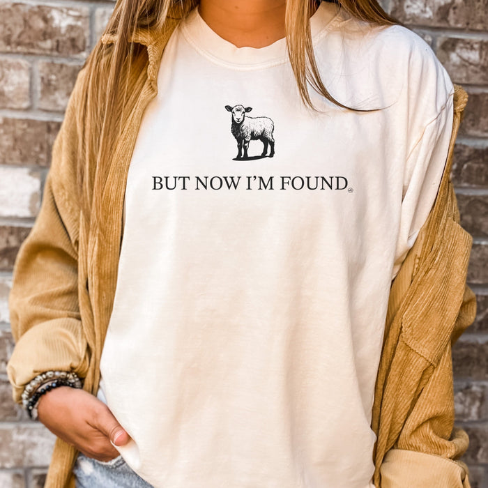 But Now I'm Found Lamb Christian Tee - Ivory