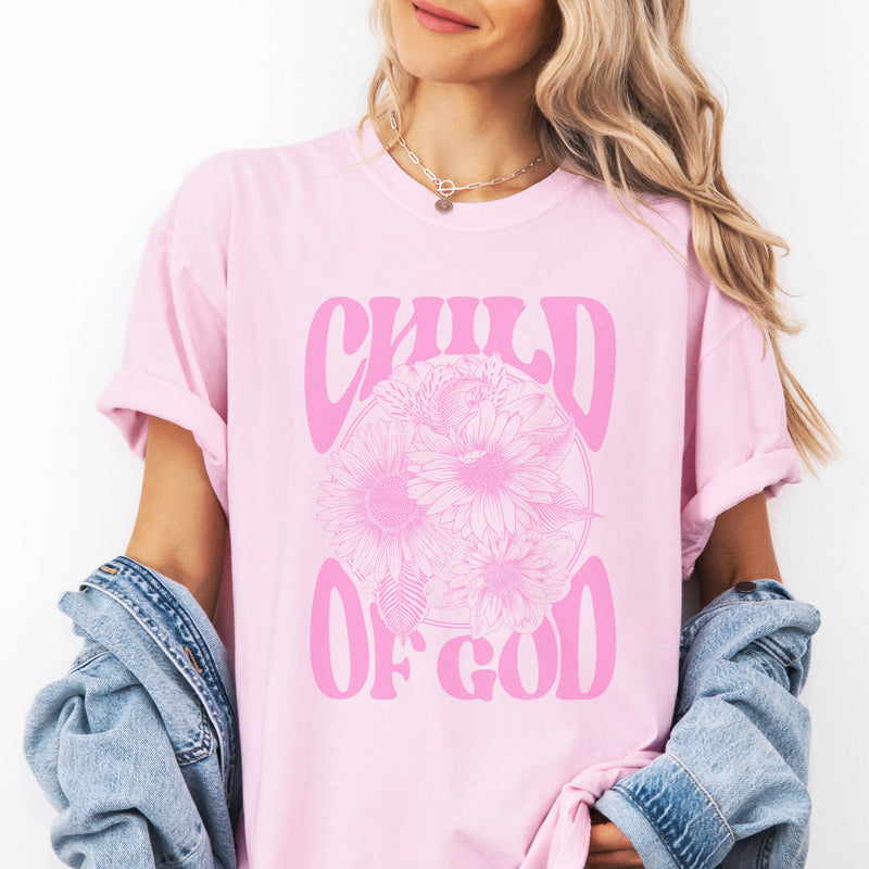 CHILD OF GOD Floral Graphic T-Shirt