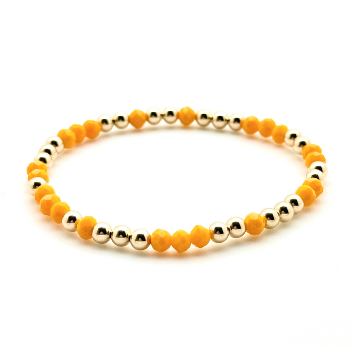14K Gold Filled + Golden Yellow Crystals Bracelet
