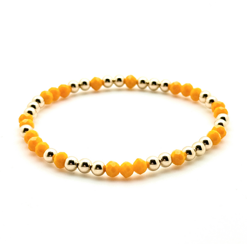 14K Gold Filled + Yellow Crystals Bracelet