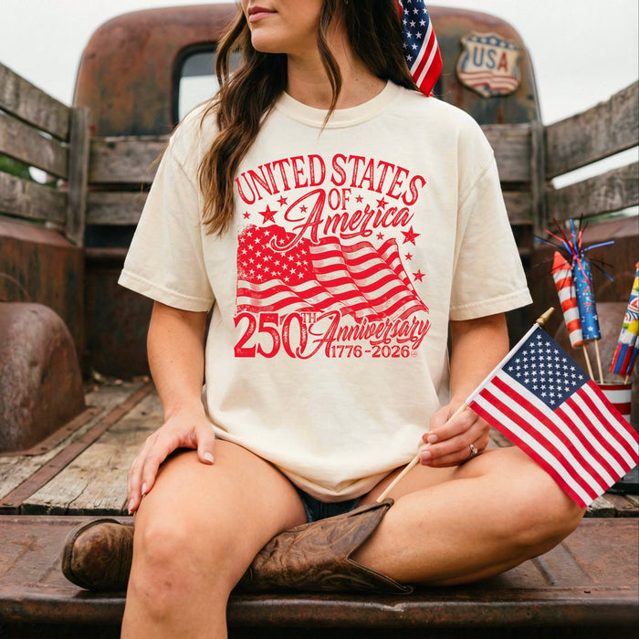 USA 250 Anniversary July 4th Graphic Tee