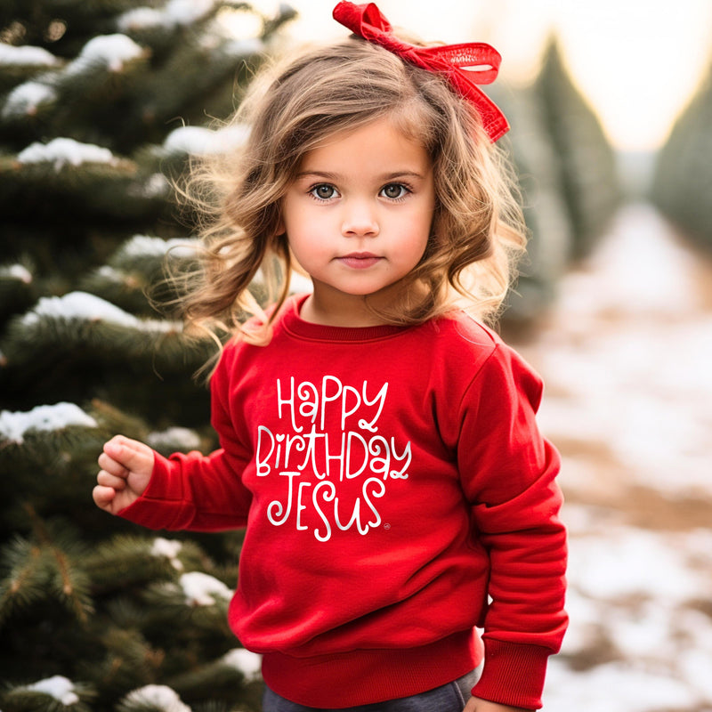 Happy Birthday Jesus Kids Christmas Sweatshirt