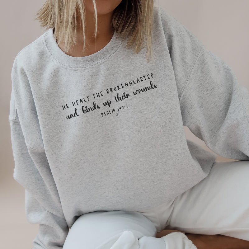 He Heals The Brokenhearted Christian Sweatshirt