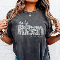 He Is Risen Easter Christian Tee