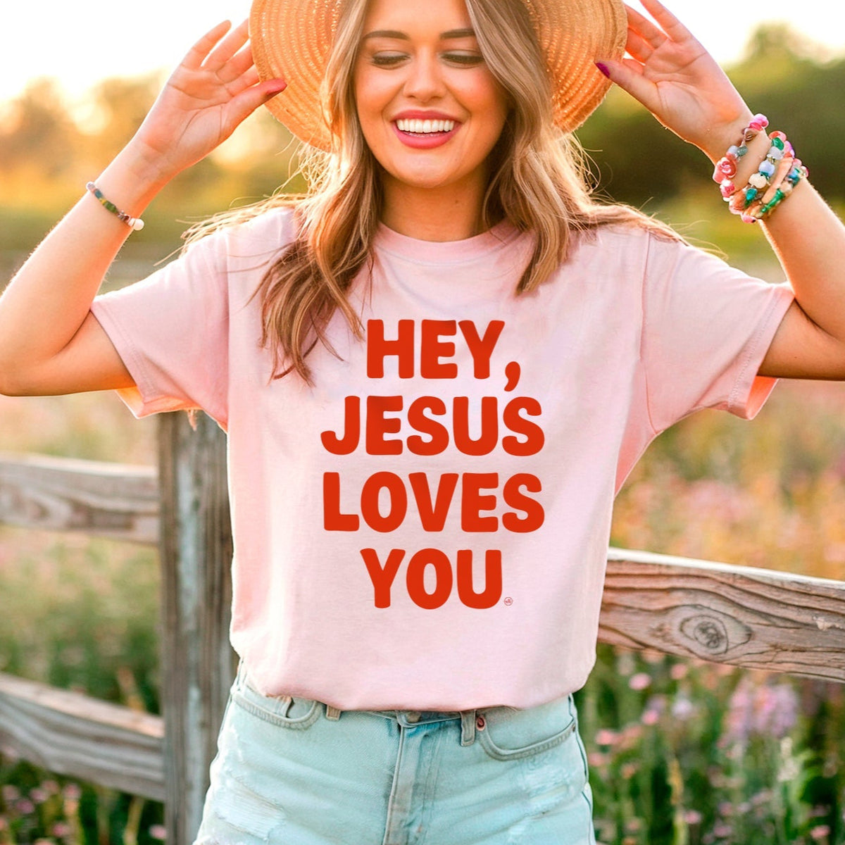 Hey, Jesus Love You Christian Tee
