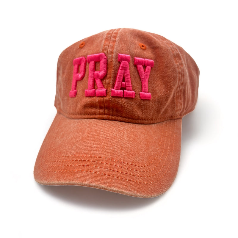 PRAY Baseball Hat - Dark Orange