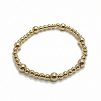 14K Gold Filled Eternity Bracelet 4+6mm Mix