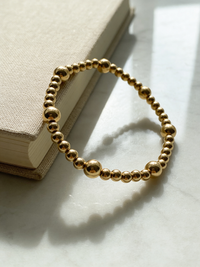 14K Gold Filled Eternity Bracelet 4+6mm Mix