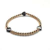 14K Gold Filled Heart Eternity Bracelet 4mm