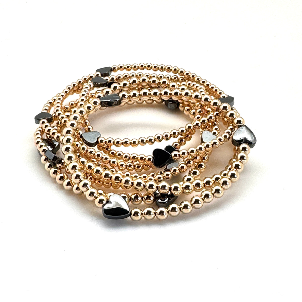 14K Gold Filled Heart Eternity Bracelet 3mm