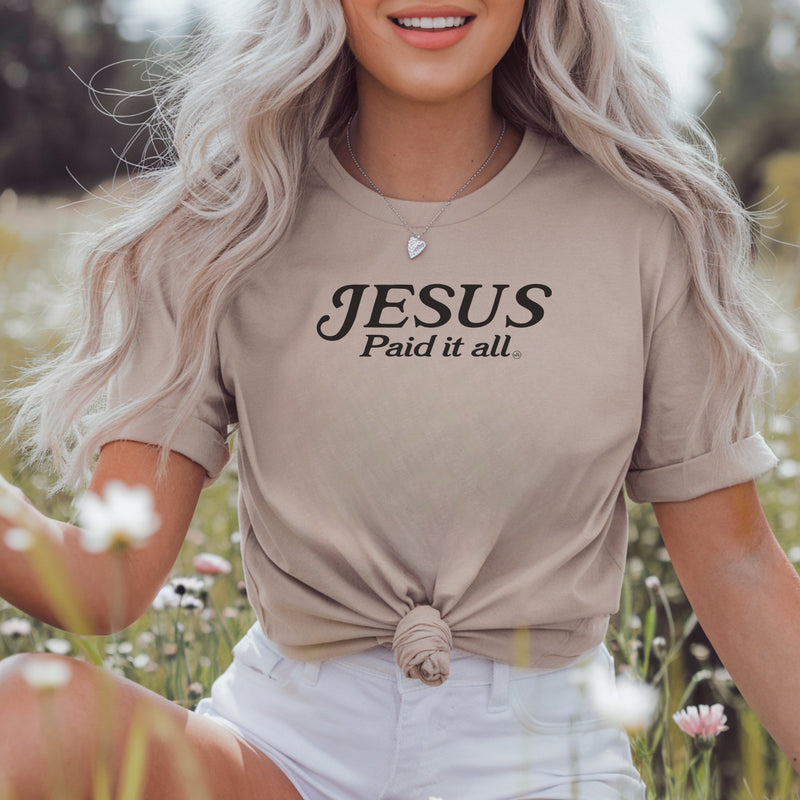 Jesus Paid It All Easter Christian Tee