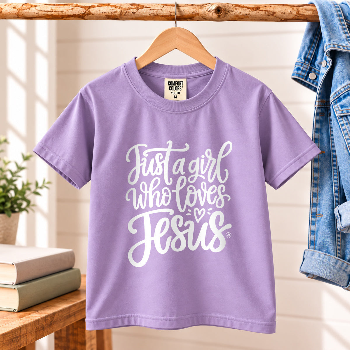 Just A Girl Who Loves Jesus Youth Tee