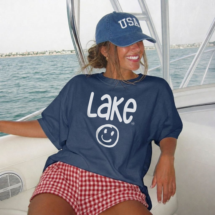 Lake Smiley Graphic Tee