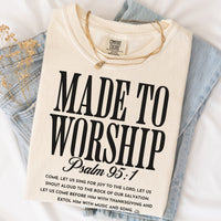 Made To Worship Scripture Christian Tee