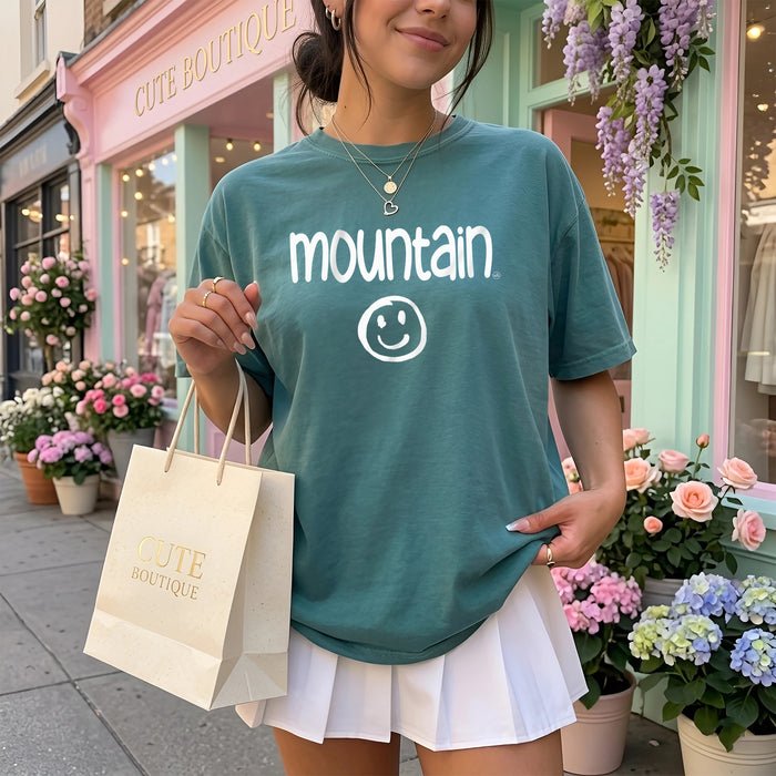 Mountain Smiley Graphic Tee