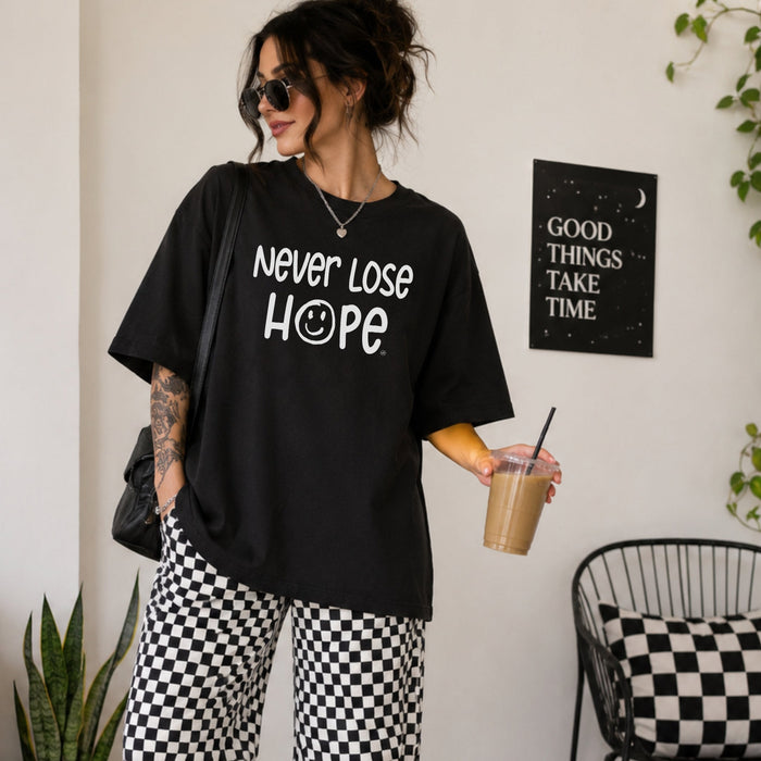 Never Lose Hope Smiley Graphic Tee