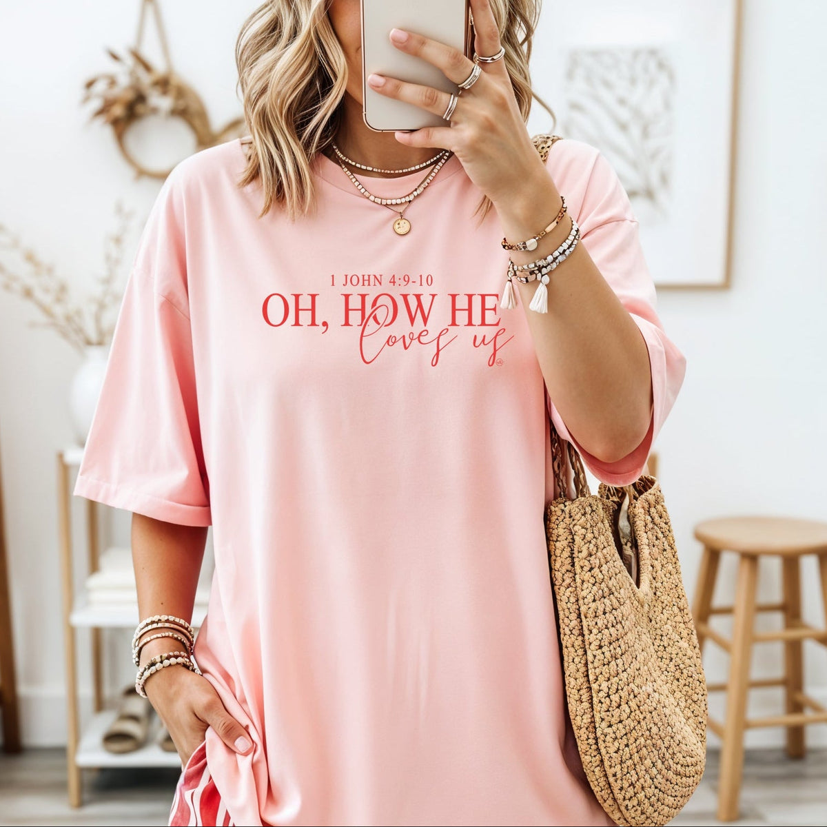 Oh How He Loves Us Christian Tee