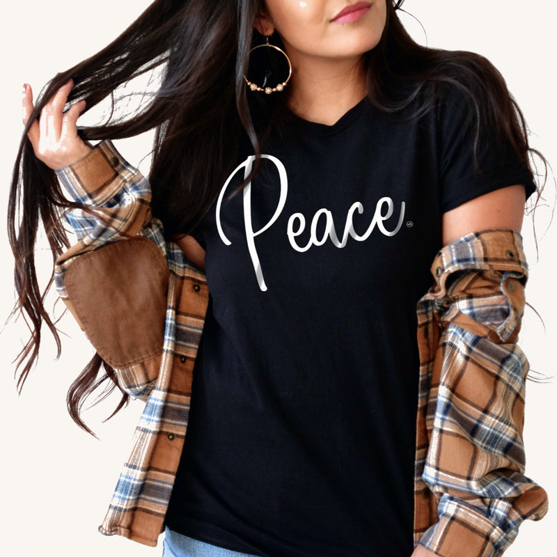 Peace Bold Line Christian T-Shirt
