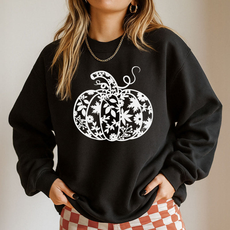 Pumpkin Leaves Fall Sweatshirt
