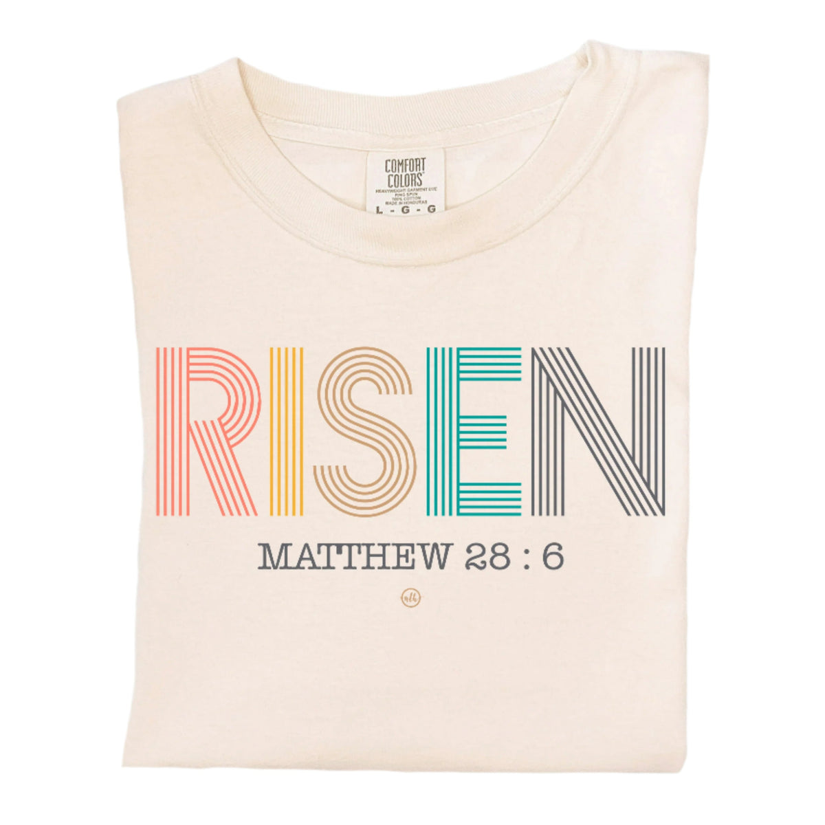 Risen Easter Ivory Christian Tee