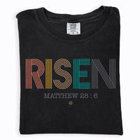 Risen Easter Black Christian Tee