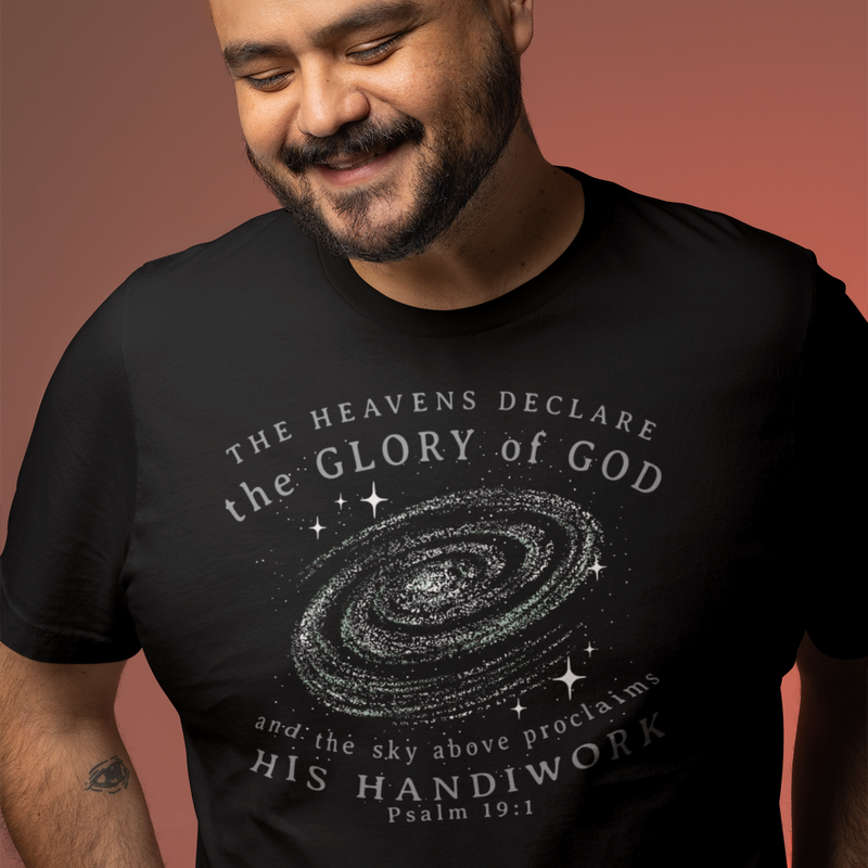 The Heavens Declare Christian Graphic Tee