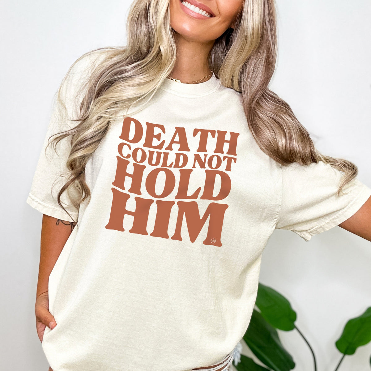 Death Could Not Hold Him Easter Tee - Ivory