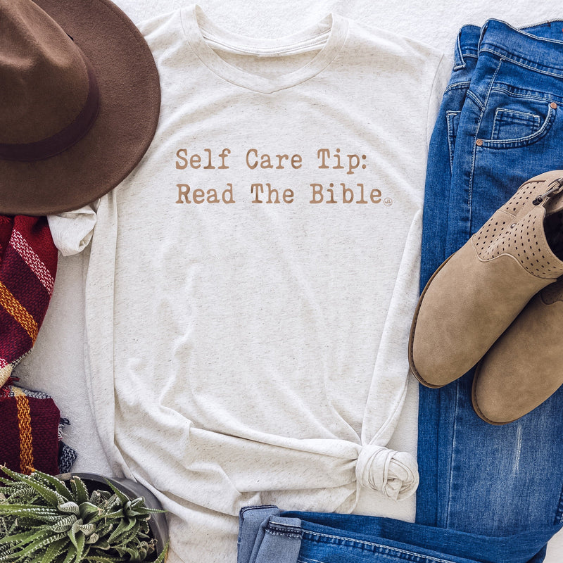 Self Care Tip Read The Bible Christian Tee