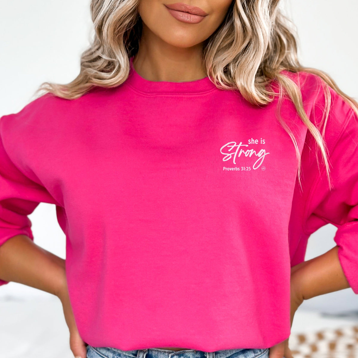 She is Strong Christian Sweatshirt