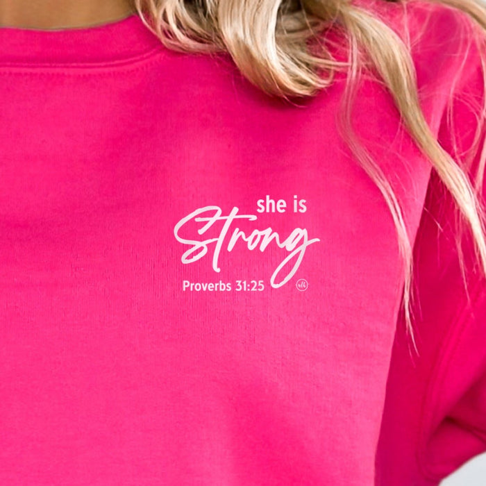 She is Strong Christian Sweatshirt