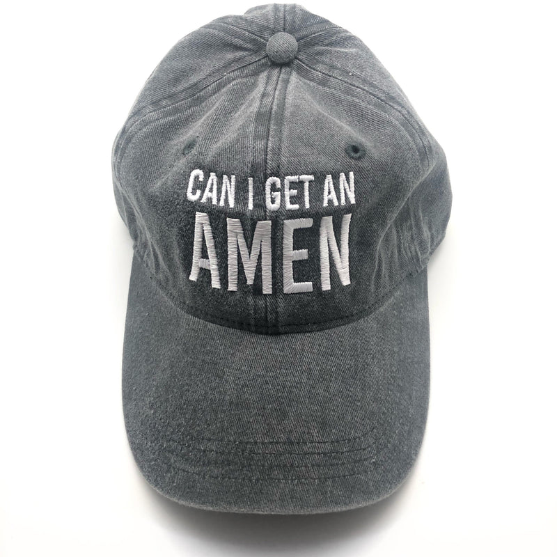 Can I Get An Amen Baseball Hat - Gray Mineral Washed