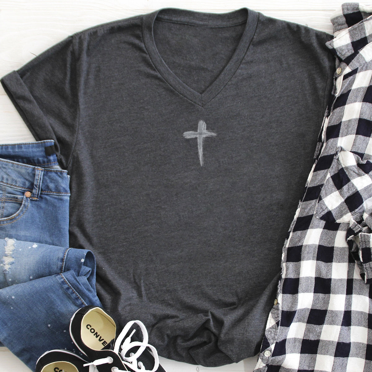 Tiny Cross Christian T-Shirt