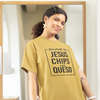 Powered By Jesus, Chips and Queso Comfort Wash Christian T-Shirt