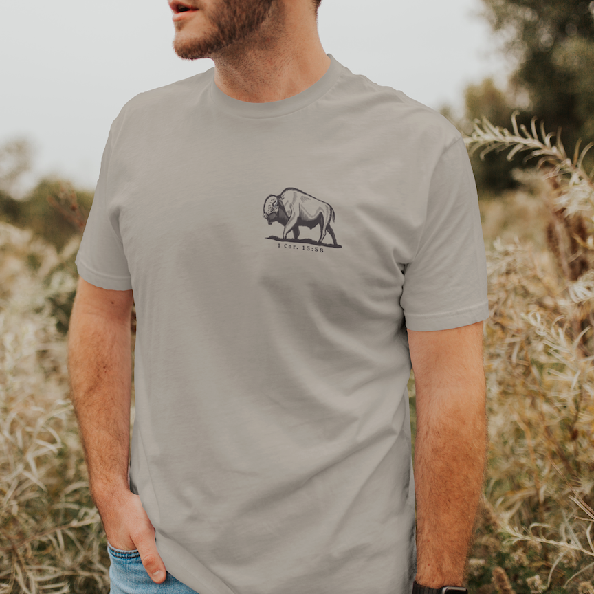 Be Strong and Steadfast Buffalo Graphic T-Shirt