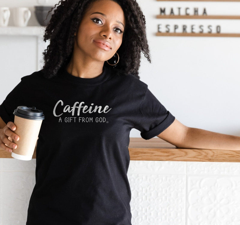 Last Chance - Caffeine A Gift From God Short Sleeve T-Shirt