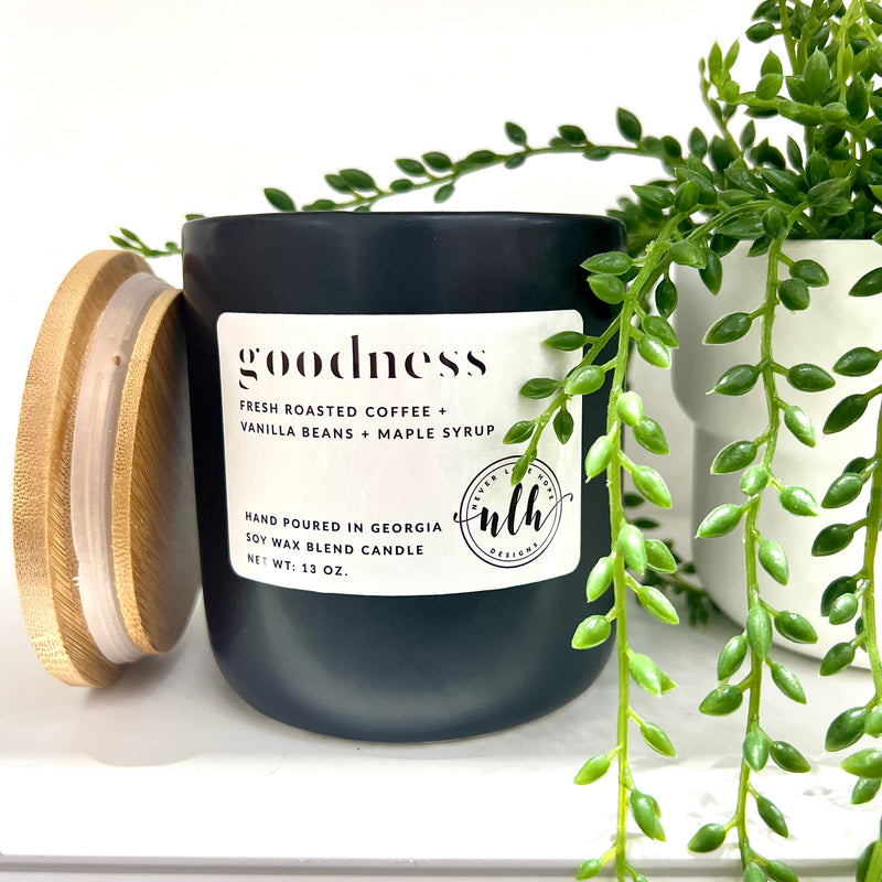 "Goodness" 13 oz. soy wax blend candle