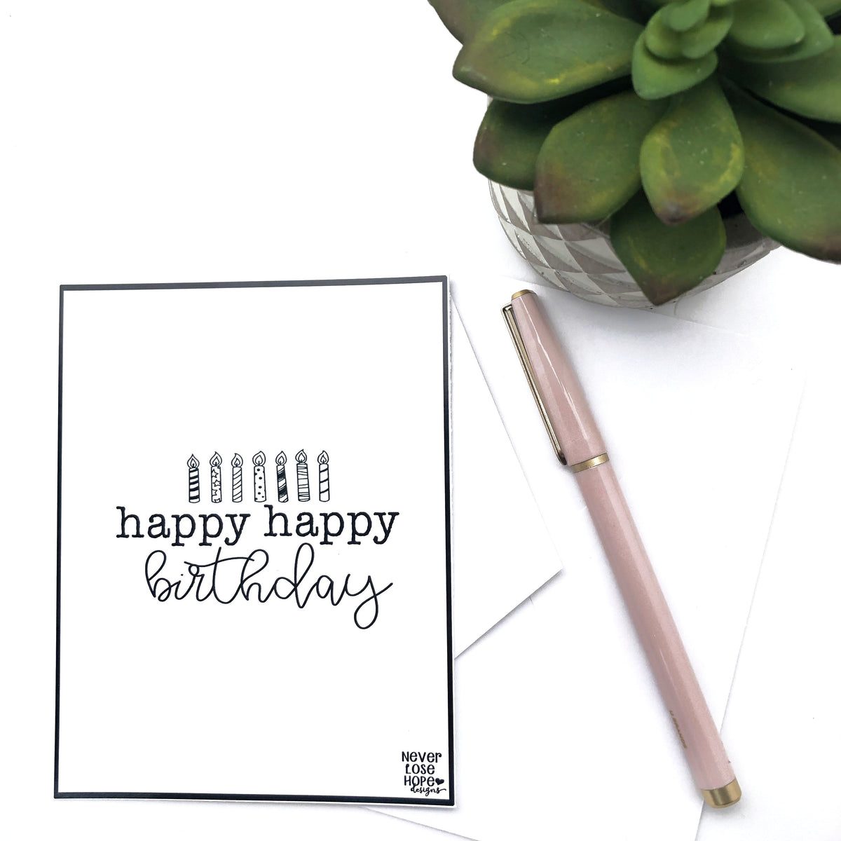 Happy Happy Birthday Notecard
