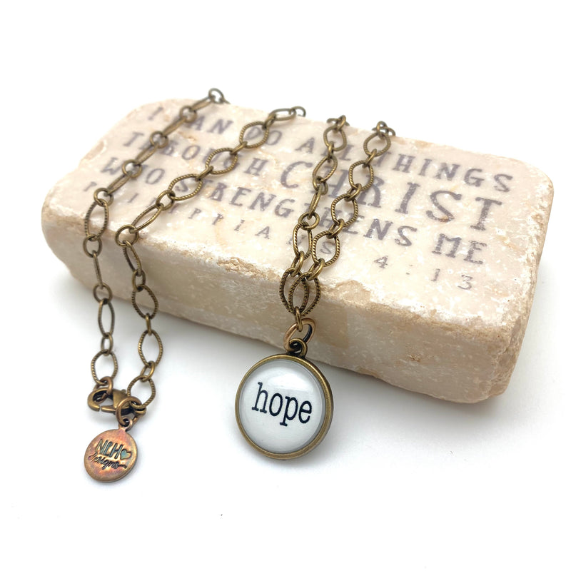 Short Chain Choker Necklace - bronze chain