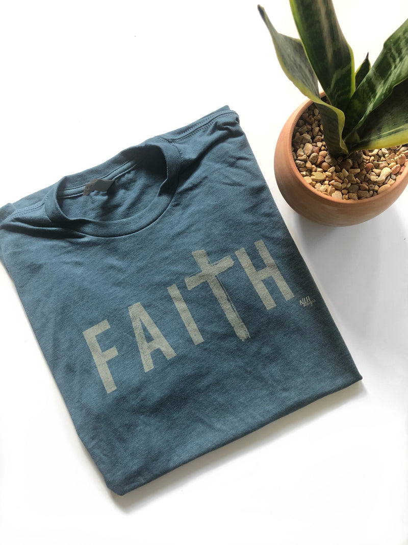Faith Indigo Short Sleeve T-Shirt