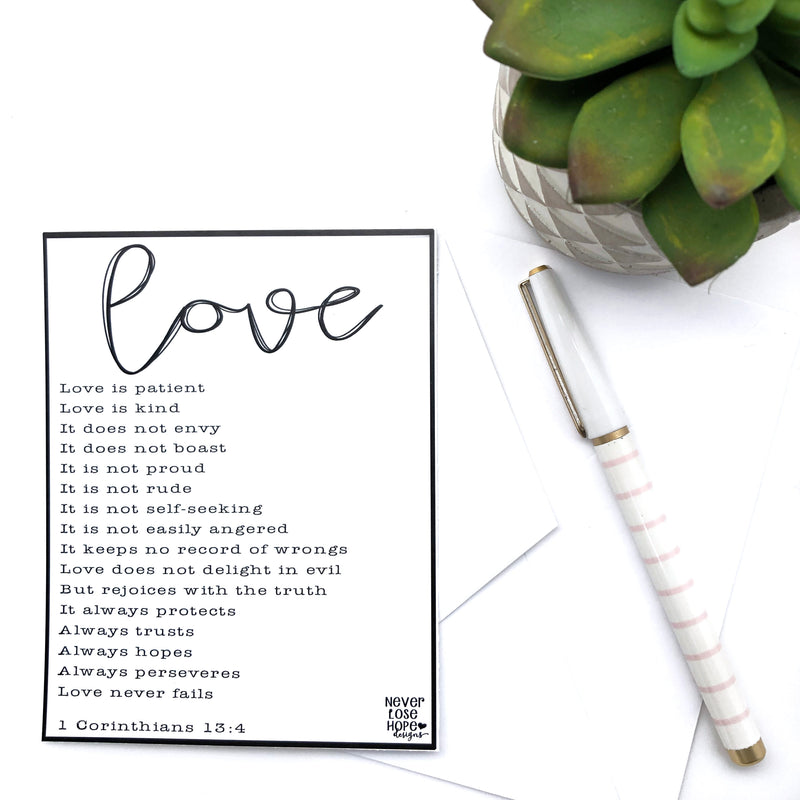 Love is Patient Love is Kind Notecard